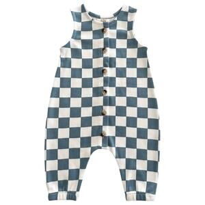 SIIX Organic Bay Jumpsuit - Checkerboard - 3-6 Months